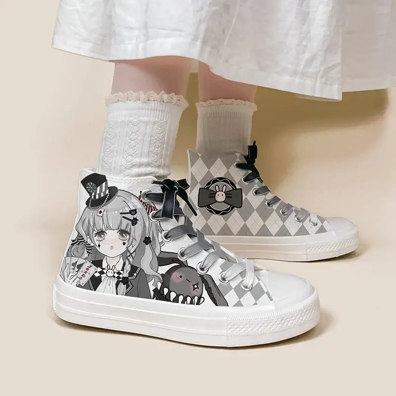 Zapatos de anime de conejita de lona