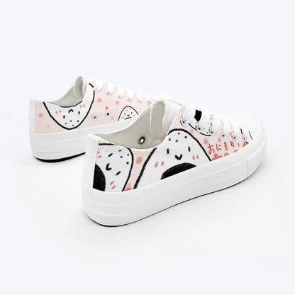 Canvas Kawaii Onigiri Anime Shoes