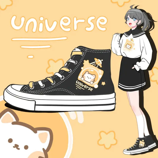 Canvas Neko Universe Anime Shoes