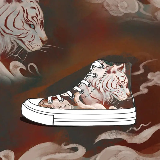 Canvas Japanese Tiger Anime Shoes