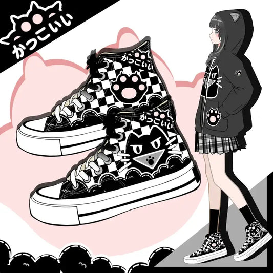 Canvas Mad Neko Anime Shoes