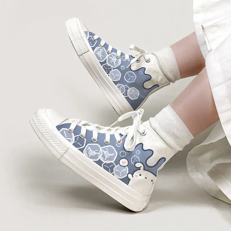 Canvas Ice Bunny Anime Shoes