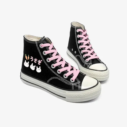 Canvas Carrot Bunnies Anime Shoes