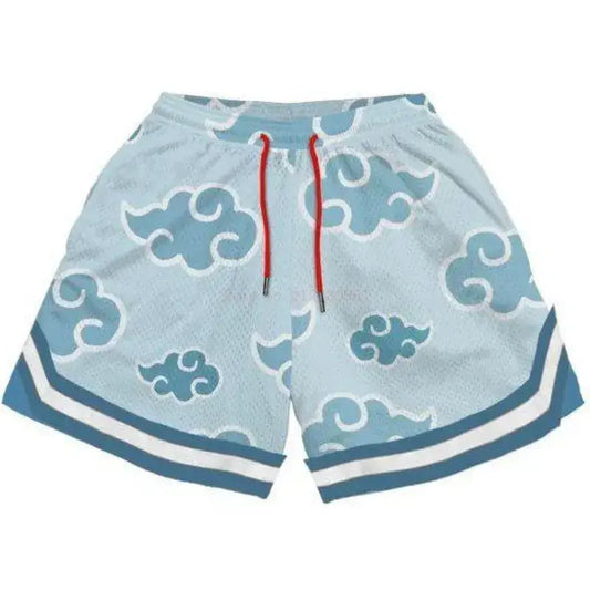 Pantalones cortos deportivos Akatsuki Cloud azul