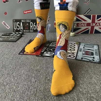 Luffy Retro Anime Socks