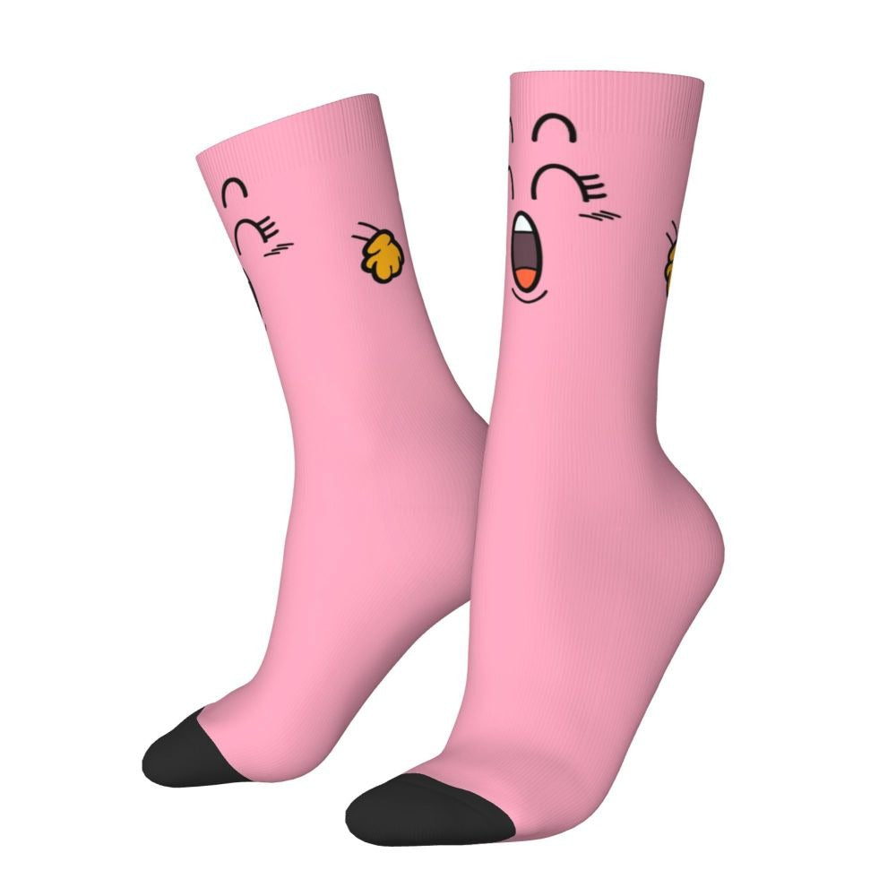 Pink Poop Arale Anime Socks