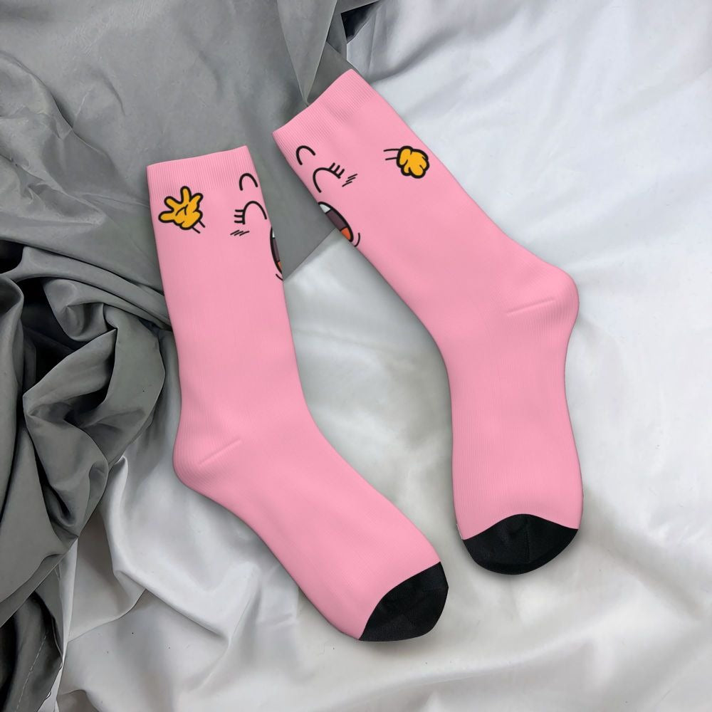 Pink Poop Arale Anime Socks