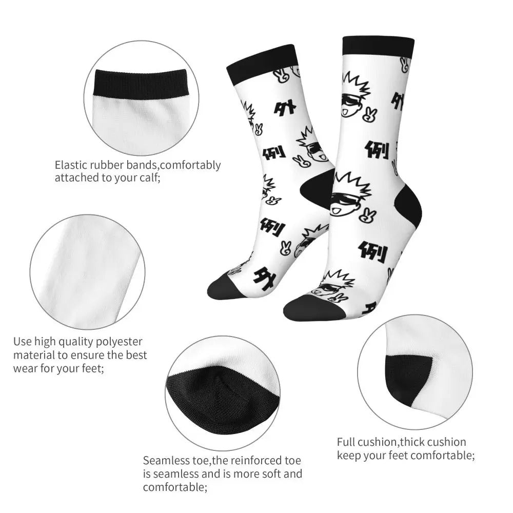 White Gojo Anime Socks