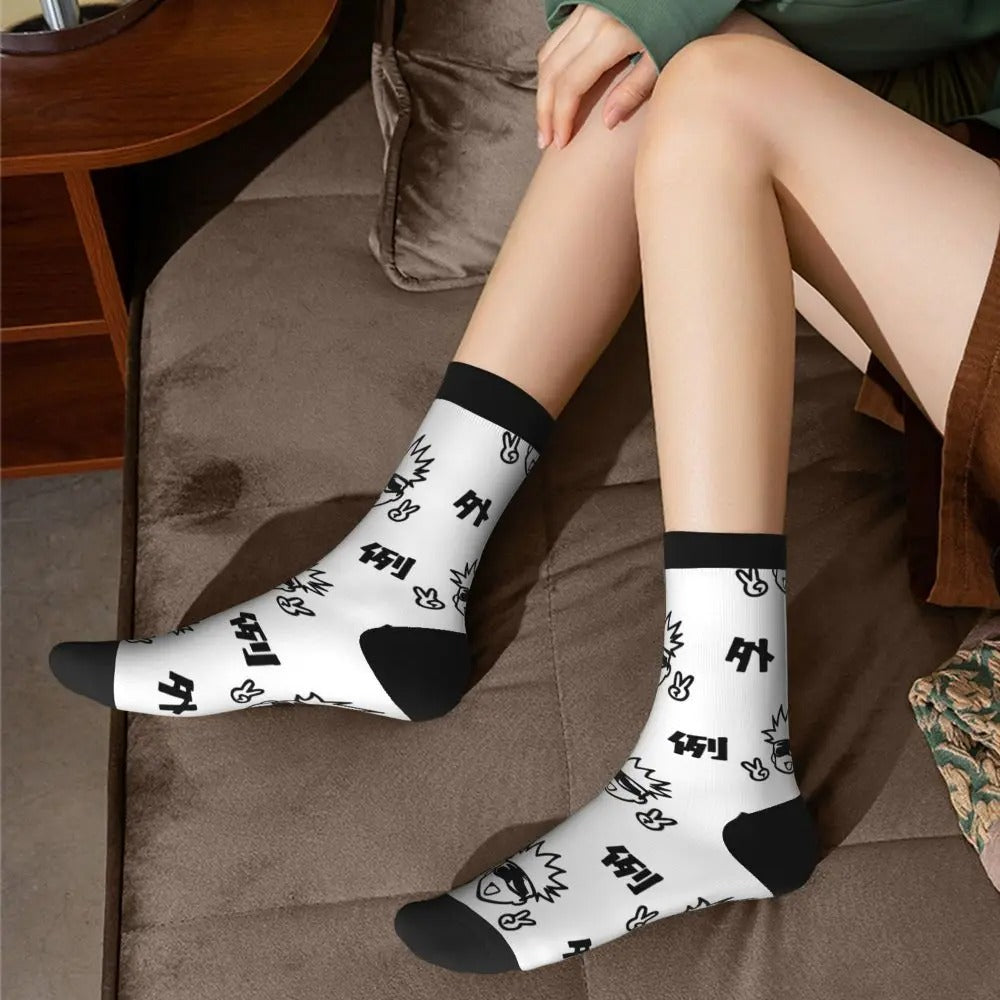 White Gojo Anime Socks