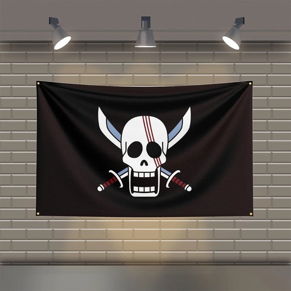 Red Hair Pirates Flag Anime Tapestry