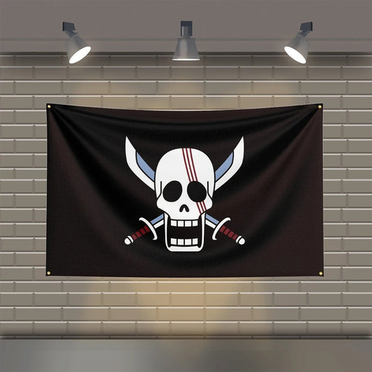 Red Hair Pirates Flag Anime Tapestry