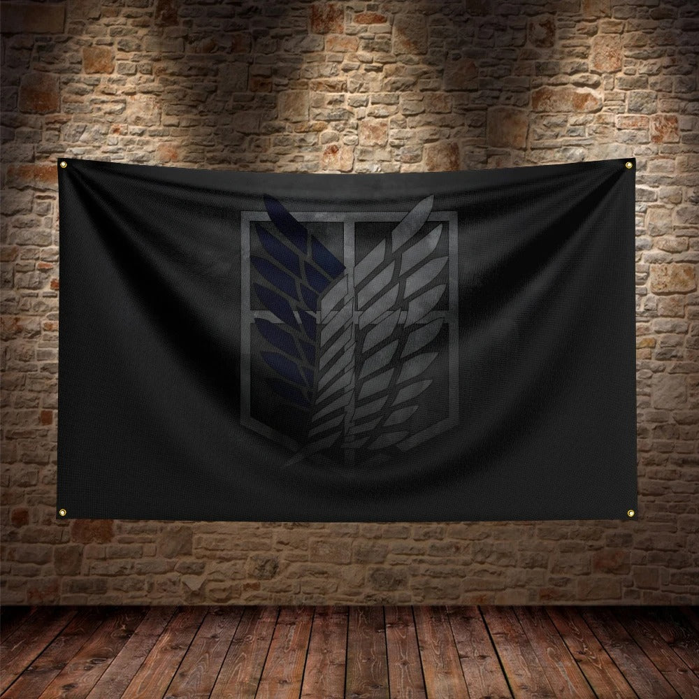 Black Wings of Freedom Anime Tapestry