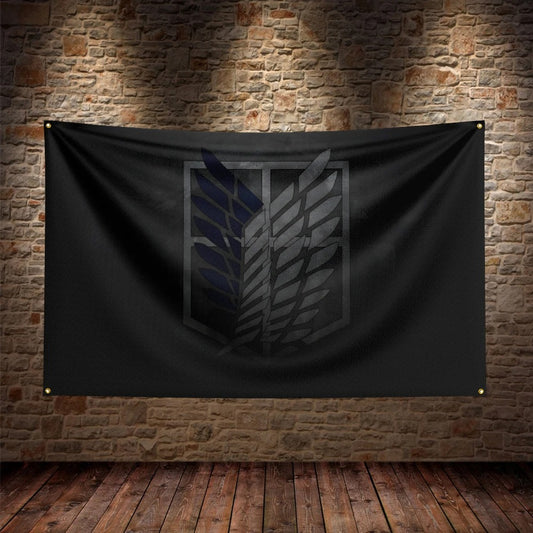 Black Wings of Freedom Anime Tapestry