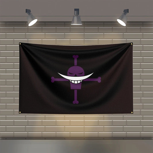 Whitebeard Pirates Flag Anime Tapestry