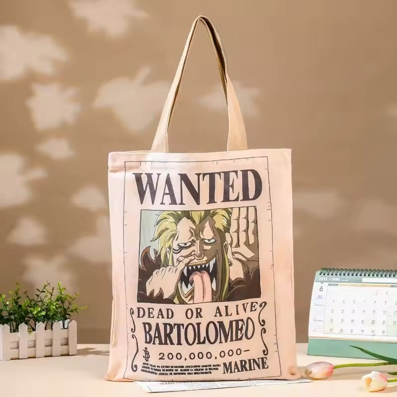 Bartolomeo Wanted Anime Tote Bag