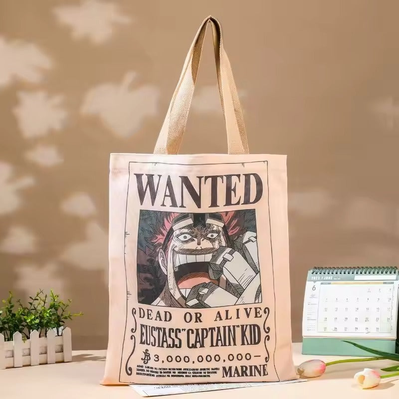 Eustass Wanted Anime Tote Bag