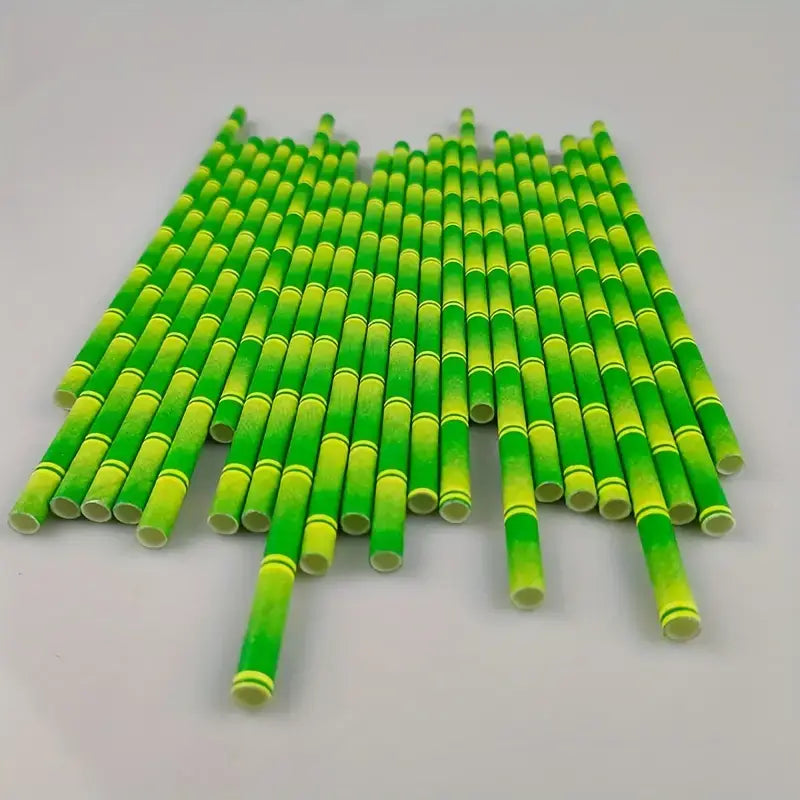 Green Bamboo Straw