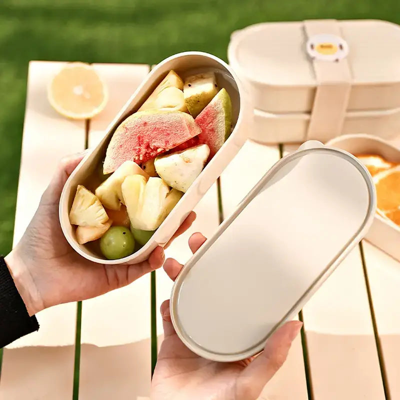 Cream Bento Lunch Box