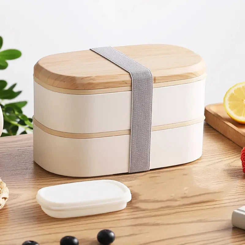 Modern White 2T Bento Box