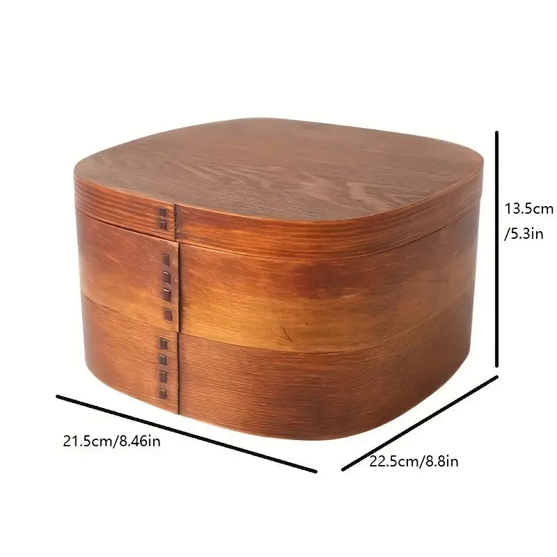 Grande scatola Bento in legno