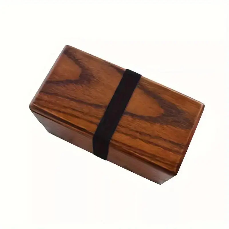 Caja Bento rectangular de madera
