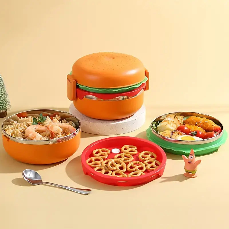 Funny Burger Bento Box