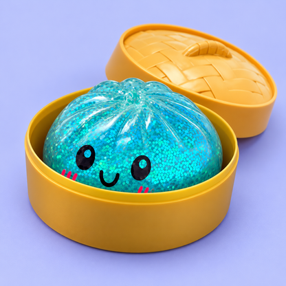 Blue Glitter Dumpling Squishy, additional product view 1