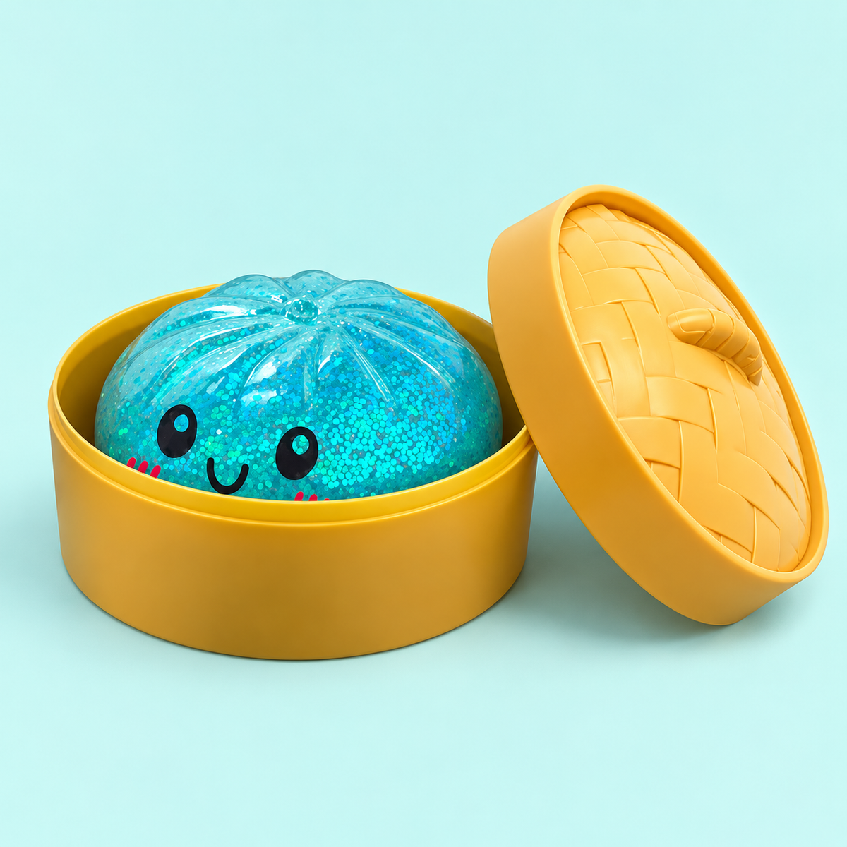 Blue Glitter Dumpling Squishy, additional product view 2