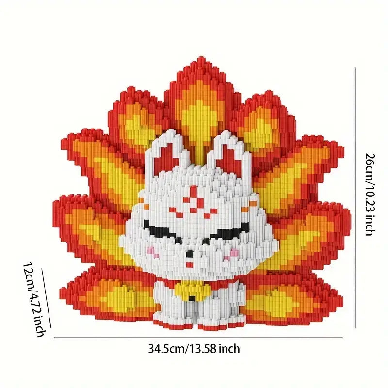 Pixel Kitsune Fox Building Blocks JAPAN BOX