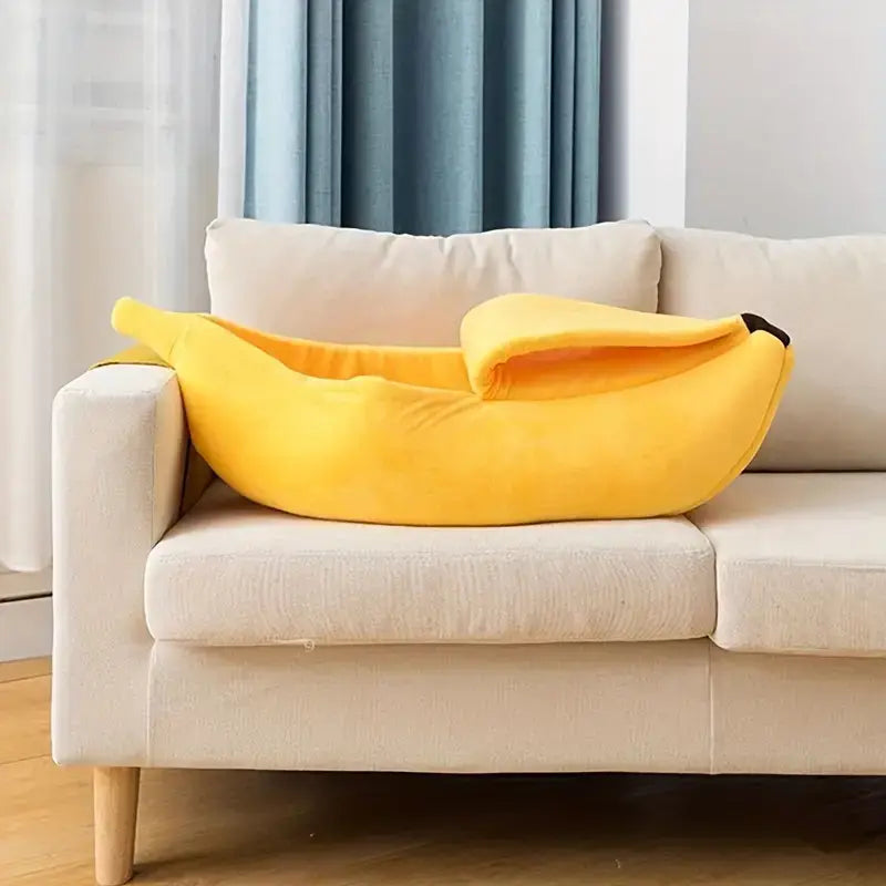 Acogedora cama para gatos Banana Kawaii