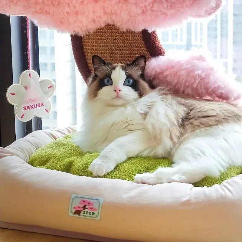 Sakura Blossom Tree Cat Bed