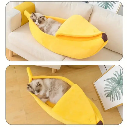 Cozy Banana Kawaii Cat Bed