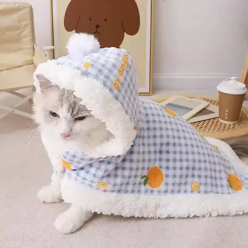Kawaii Winter Cat Cloak