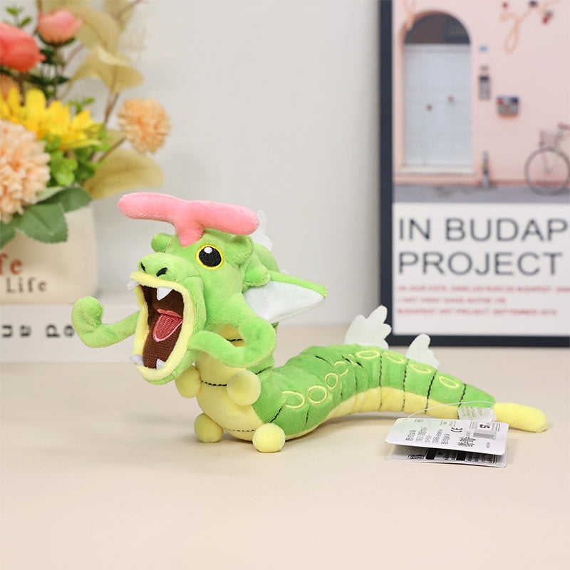 Caterpie Gyarados Plush angled side view