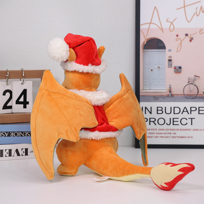Charizard Christmas Plush rear three-quarter view