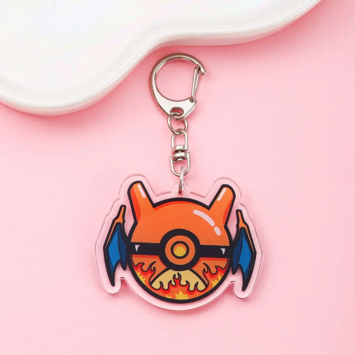 Charizard Pokeball Keychain