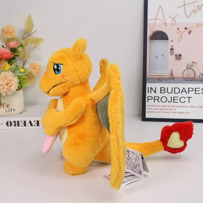 Charizard Valentine's Day Plush side view with heart tail detail