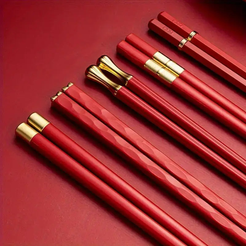 Crimson Red Chopsticks Set