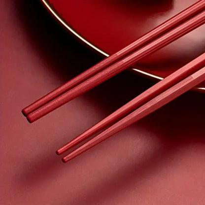 Crimson Red Chopsticks Set