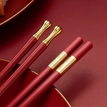 Crimson Red Chopsticks Set