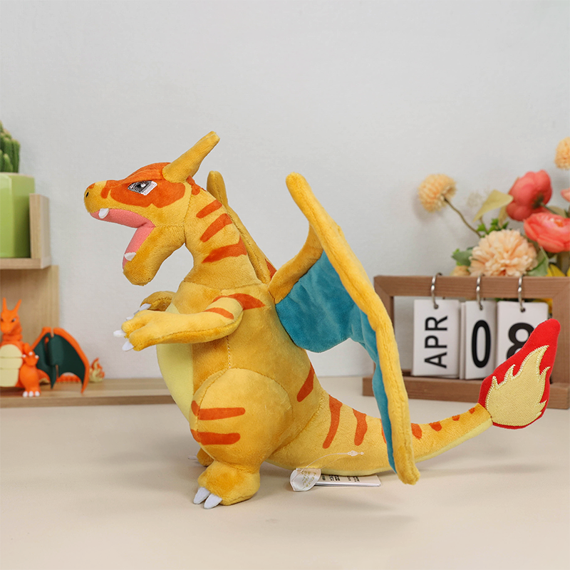 Clone Charizard Plush side view with flame tail