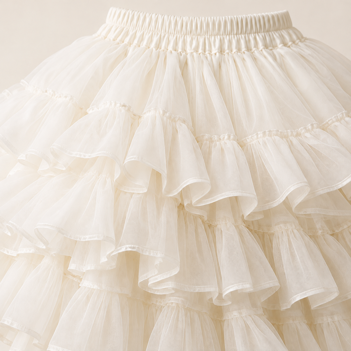 Cloudline Lolita petticoat gathered waist and ruffle detail