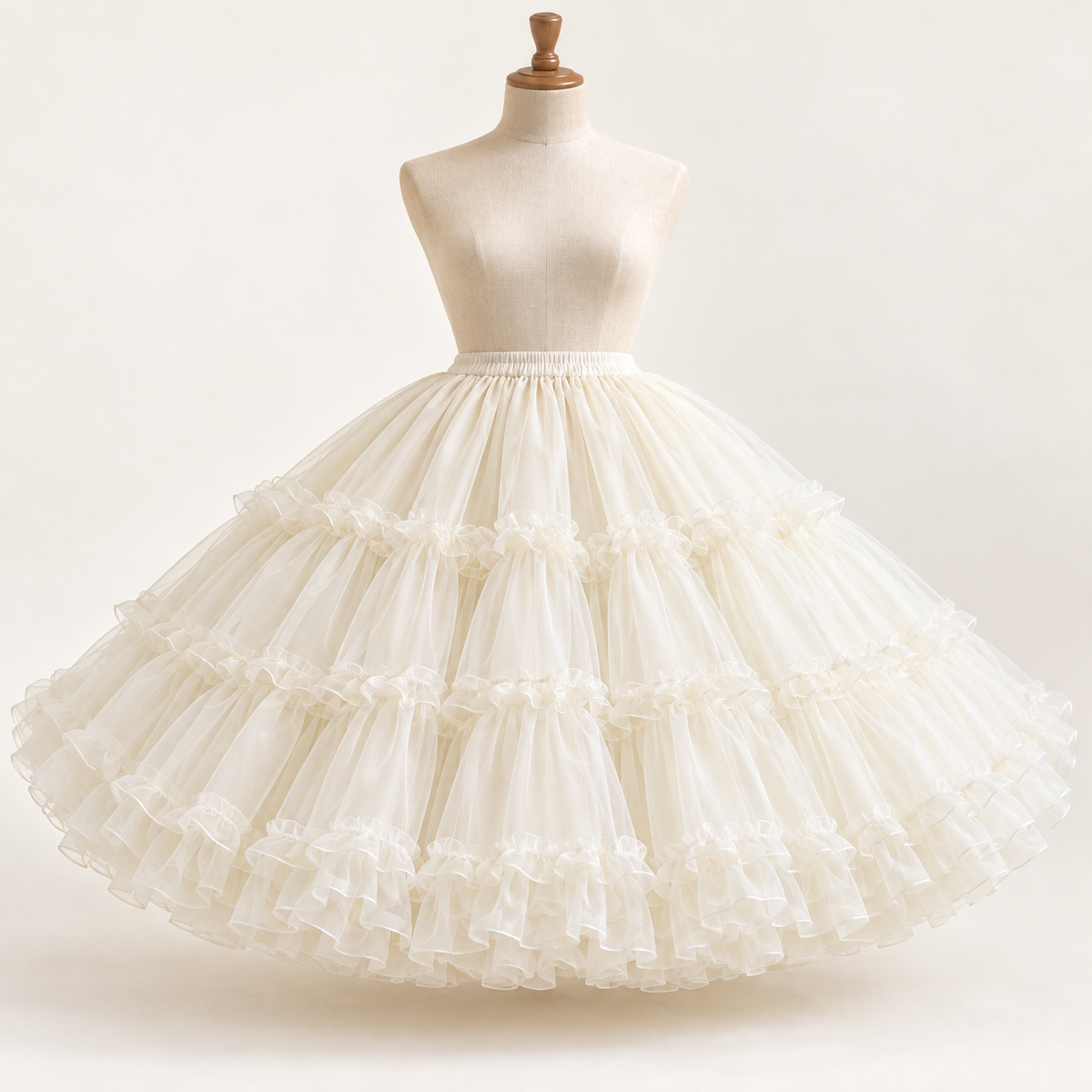 Cloudline ivory Lolita petticoat full silhouette