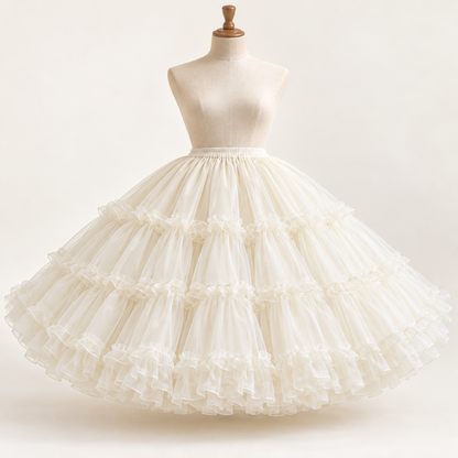 Cloudline ivory Lolita petticoat full silhouette