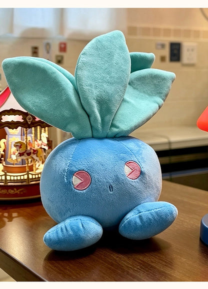 Cute Oddish Plush displayed on a tabletop