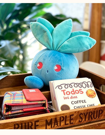 Cute Oddish Plush in a cozy room display
