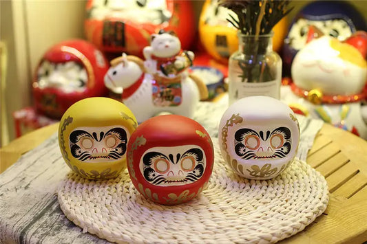 Beautiful Daruma Dolls Made in Ceramic (Red, White or Yellow) – Sugoii  Japan Shop