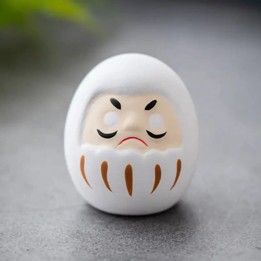Muñeca de huevo Daruma blanca