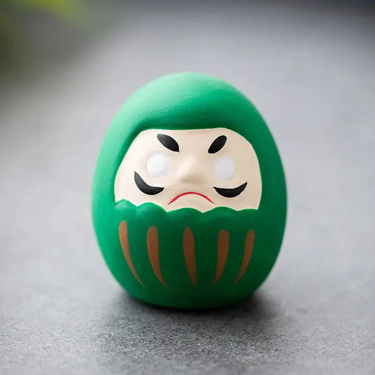 Green Daruma Egg Doll