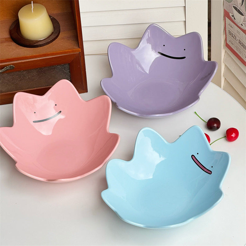 Ditto Ceramic Bowl in purple blue and pink color options